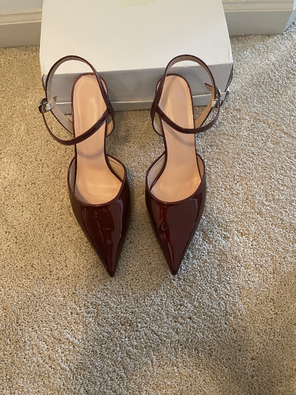 Women’s Wine Color Patent Dress Pumps Sz 11